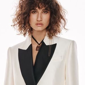 NWOT Zimmermann ivory and black blazer. Size 2/4.